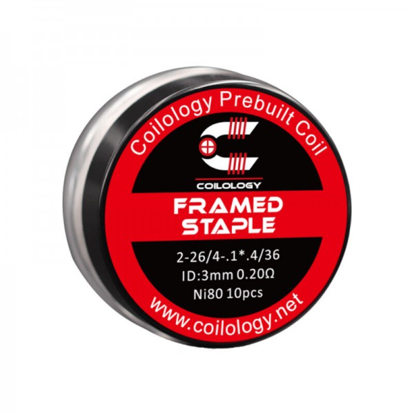 Coilology Framed Staple Ni80 2x0,40mm/4x.3*.1/0,12mm (10 Stück pro Packung)