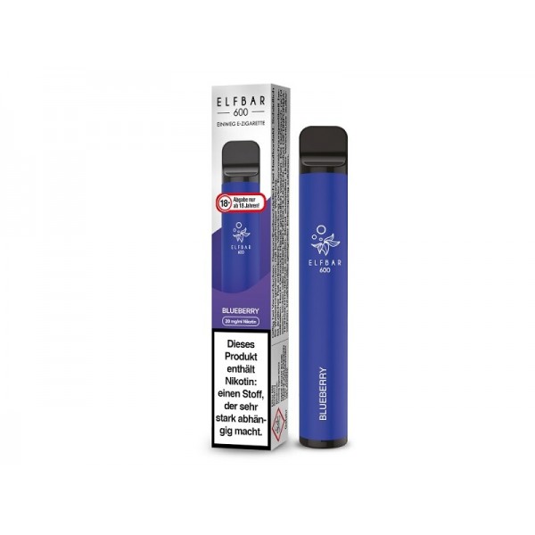 Elfbar 600 Einweg E-Zigarette - Blueberry 0 mg/ml