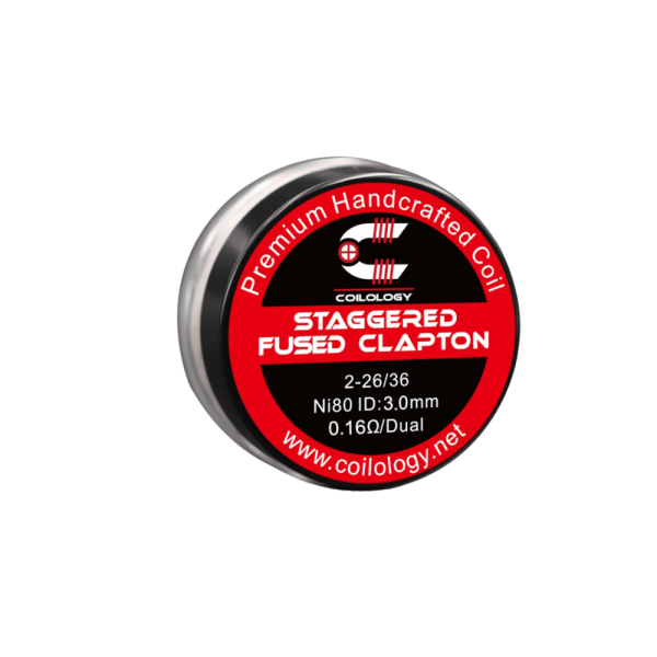 Coilology Handmade Staggered Fused Clapton Ni80 0,16 Ohm (2 Stück pro Packung)