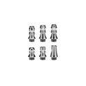 Kizoku Chess Series Drip Tips 6in1 silber