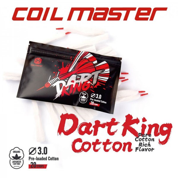 Coil Master - Dart King Cotton - 3mm - 20 Stück